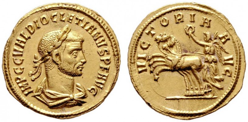  RÖMISCHE KAISERZEIT   Diocletianus (284-305)   (D)  vor der Münzreform. Aureus ...