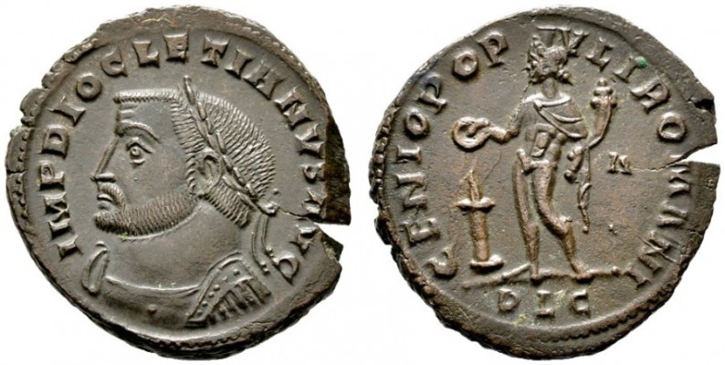  RÖMISCHE KAISERZEIT   Diocletianus (284-305)   (D) Follis (9,36g), Lugdunum (Ly...