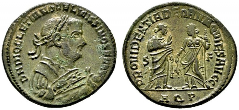 RÖMISCHE KAISERZEIT   Diocletianus (284-305)   (D) Follis (8,04g), Aquileia, 1....