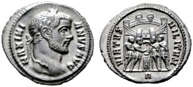  RÖMISCHE KAISERZEIT   Maximianus Herculius (286-310)   (D) Argenteus (3,35g), Roma, 1. Offizin, 295-297 n. Chr. Av.: MAXIMI-ANVS AVG, Kopf mit Lorbee...