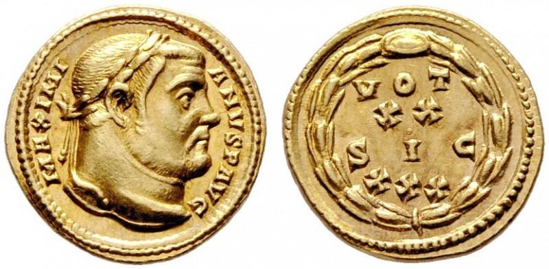 RÖMISCHE KAISERZEIT   Maximianus Herculius (286-310)   (D) Aureus (5,30g), Trev...