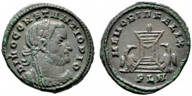  RÖMISCHE KAISERZEIT   Constantius I. Chlorus (305-306)   (D)  Konsekrationsprägungen. Follis (6,78g), Londinium (London), 1. Offizin, Herbst 307-Anfa...