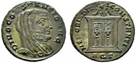  RÖMISCHE KAISERZEIT   Constantius I. Chlorus (305-306)   (D) Follis (5,92g), Aquileia, 3. Offizin, Herbst 307-309/310 n. Chr. Büste capite velato mit...