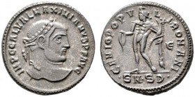  RÖMISCHE KAISERZEIT   Galerius (305-311)   (D)  als Augustus. Follis (10,36g), Serdica (Sofia), 5. Offizin, 305-306 n. Chr. Kopf mit Lorbeerkranz / G...