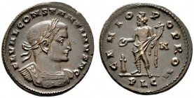  RÖMISCHE KAISERZEIT   Constantinus I. (306-337)   (D)  als Caesar 306-309. Follis (8,16g), Lugdunum (Lyon), Frühjahr 307 n. Chr. Büste mit Lorbeerkra...