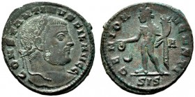  RÖMISCHE KAISERZEIT   Constantinus I. (306-337)   (D)  als Filius Augustorum 309-310. Follis (7,72g), Siscia (Sisak), 1. Offizin, 309-310 n. Chr. Av....