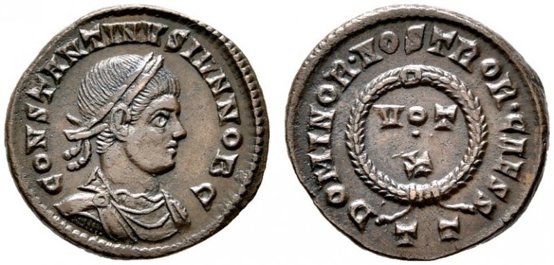  RÖMISCHE KAISERZEIT   Constantinus II. (337-340)   (D) Follis (3,03g), Ticinum ...