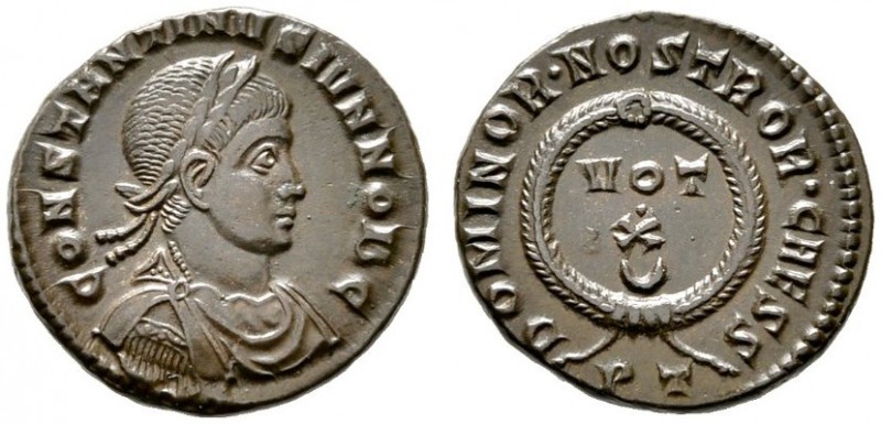  RÖMISCHE KAISERZEIT   Constantinus II. (337-340)   (D) Follis (2,82g), Ticinum ...