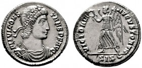  RÖMISCHE KAISERZEIT   Constans I. (337-350)   (D) Siliqua (3,02g), Siscia (Sisak), 340-350 n. Chr. Av.: FL IVL CONS-TANS P F AVG, Büste mit Lorbeer-R...