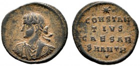  RÖMISCHE KAISERZEIT   Constantius II. (337-361)   (D) Follis (1,88g), Antiochia (Antakya), 8. Offizin, 324-325 n. Chr. Av.: Büste mit Lorbeerkranz, D...