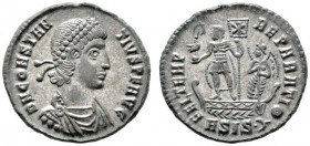  RÖMISCHE KAISERZEIT   Constantius II. (337-361)   (D) Maiorina (4,81g), Siscia (Sisak), 1. Offizin, 348-350 n. Chr. Büste mit Perlendiadem, Drapierun...