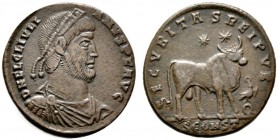  RÖMISCHE KAISERZEIT   Iulianus II. (360/361-363)   (D)  als Augustus. AE 1/Doppelmaiorina (9,43g), Arelate (Arles), 2. Offizin, 361-363 n. Chr. Büste...