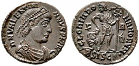  RÖMISCHE KAISERZEIT   Valentinianus I. (364-375)   (D) AE 3 (2,83g), Siscia (Sisak), 2. Offizin, 367-375 n. Chr. Büste mit Perlendiadem, Drapierung u...