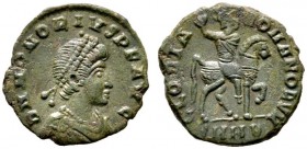  RÖMISCHE KAISERZEIT   Honorius (393-423)   (D) AE 3 (1,57g), Nicomedia (Izmit), 2. Offizin, 393-395 n. Chr. Büste mit Perlendiadem, Drapierung und Kü...
