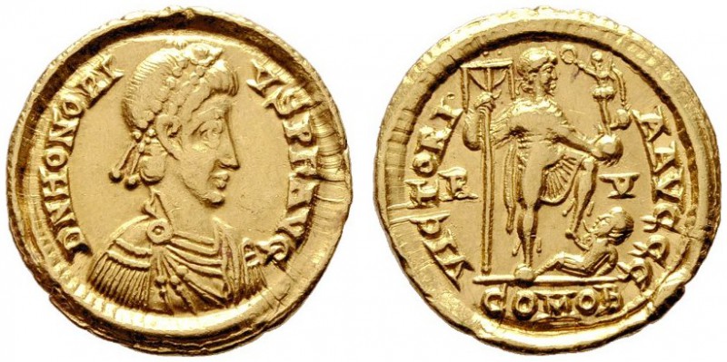  RÖMISCHE KAISERZEIT   Honorius (393-423)   (D) Solidus (4,44g), Ravenna, 402-40...