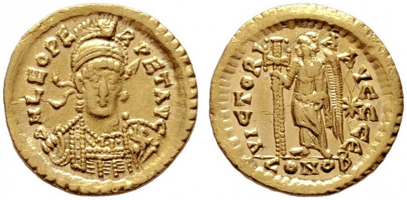  RÖMISCHE KAISERZEIT   Leo I. (457-474)   (D) Solidus (4,45g), Constantinopolis,...