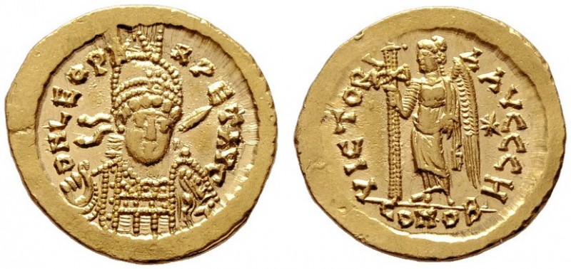  RÖMISCHE KAISERZEIT   Leo I. (457-474)   (D) Solidus (4,48g), Constantinopolis,...