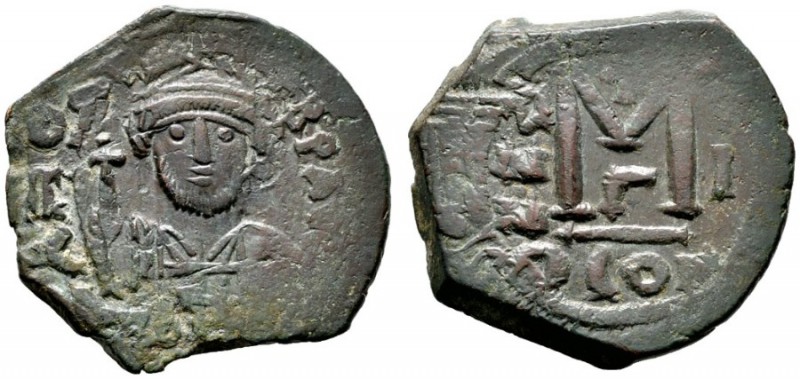  BYZANTINISCHE MÜNZEN   Heraclius (610-641)   (D) Follis (40 Nummi) (11,44g), Co...
