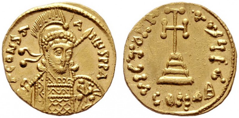 BYZANTINISCHE MÜNZEN   Constantinus IV. Pogonatus (668-685)   (D) Solidus (4,45...