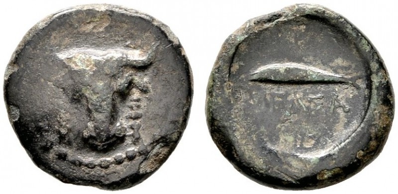  GRIECHISCHE MÜNZEN   THRACIA   Melsa (Stammesprägung?)   (D) Bronze (4,70g), En...