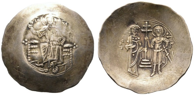  BYZANTINISCHE MÜNZEN   Iohannes II. Komnenos Dukas (1118-1143)   (D) Aspron Tra...