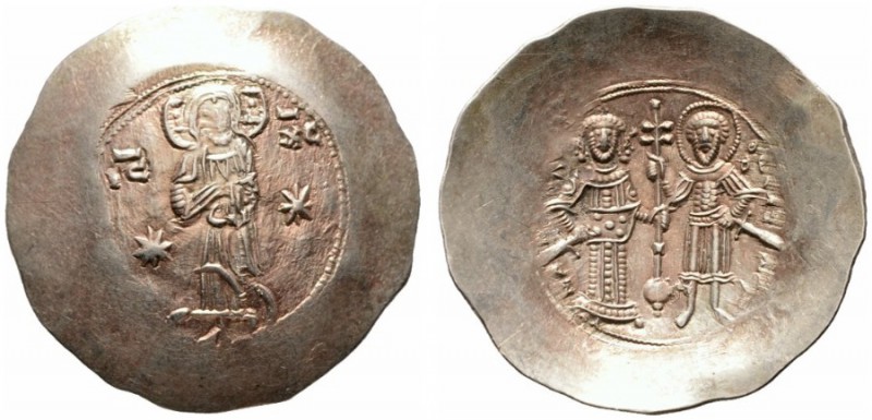  BYZANTINISCHE MÜNZEN   Manuel I. Komnenos (1143-1180)   (D) Aspron Trachy (4,44...