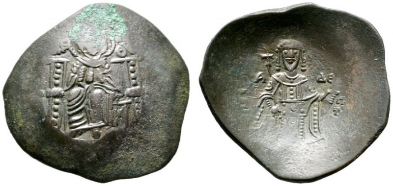  BYZANTINISCHE MÜNZEN   Isaakios II. Angelos (1185-1195)   (D) Aspron Trachy (4,...
