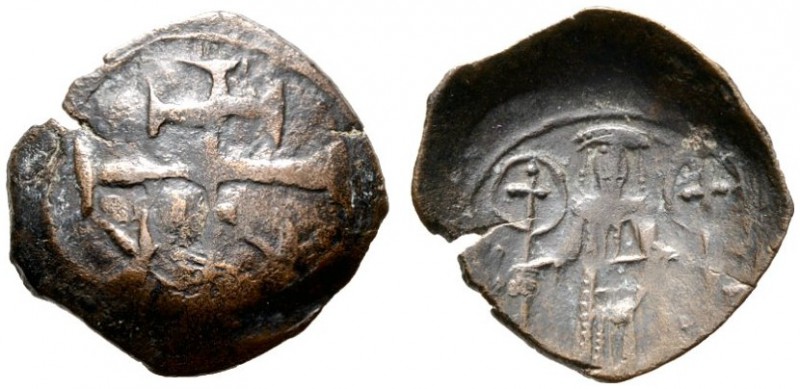  BYZANTINISCHE MÜNZEN   Andronikos II. Palaiologos (1282-1328)   (D) Aspron Trac...