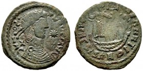  VÖLKERWANDERUNG   Unbestimmte Stämme   (D) Maiorina (4,44g), zeitgenössische Imitation einer Maiorina des Constantius II., Donauregion, ca. 4. Jhdt. ...