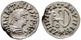  VÖLKERWANDERUNG   Gepiden   Unbekannte Herrscher   (D) 1/2 Siliqua (0,51g), Sirmium (Sremska Mitrovica), mit Namen des Anastasius, ca. 540-560 n. Chr...
