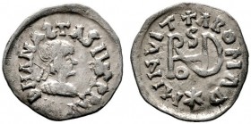  VÖLKERWANDERUNG   Gepiden   Unbekannte Herrscher   (D) 1/2 Siliqua (0,81g), Sirmium (Sremska Mitrovica), mit Namen des Anastasius, ca. 540-560 n. Chr...