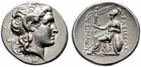  GRIECHISCHE MÜNZEN   THRACIA   Thrakische Könige   Lysimachos (323-281)   (D) Tetradrachme (17,00g), Lampsakos, ca. 297/296-282/281 v. Chr. Av.: Kopf...