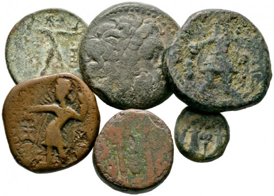  Varia & Lots   (D) Lot Griechen (6). Lot mit 6 diversen Bronzemünzen, u.a. Ägyp...