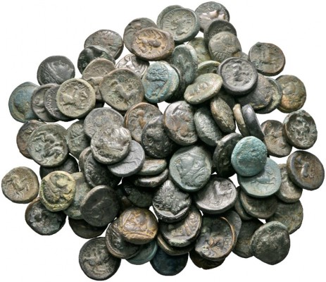  Varia & Lots   (D) Lot Griechen (105). Lot mit 105 Bronzemünzen des Philipp II....