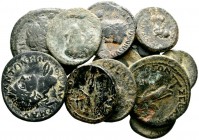  Varia & Lots   (D) Lot Provinzialrömer und Griechen (15). Gemischtes Lot mit 9 römischen Lokalbronzen und 6 griechischen Bronzemünzen aus Kleinasien,...