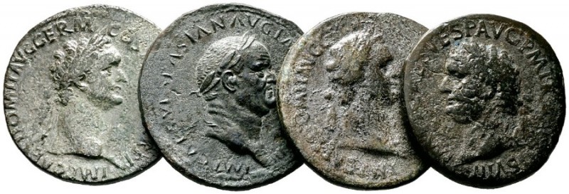  Varia & Lots   (D) Lot Römische Kaiserzeit (4). Lot mit 4 Sestertii: Vespasianu...