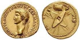 The Roman Empire   In the name of Nero Claudius Drusus, father of Germanicus and Claudius  Aureus circa 41-45, AV 7.69 g. NERO CLAVDIVS DRVSVS GERMANI...