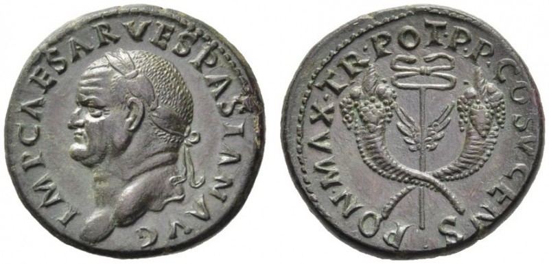 The Roman Empire   Vespasian, 69 – 79  Dupondius 74, Æ 11.52 g. IMP CAESAR VESPA...