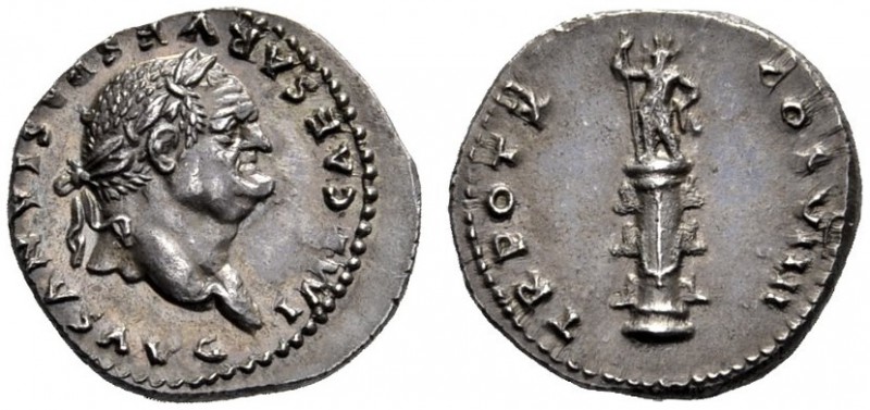 The Roman Empire   Vespasian, 69 – 79  Denarius 79, AR 3.46 g. IMP CAESAR VESPAS...