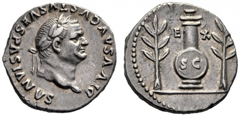 The Roman Empire   Vespasian, 69 – 79   Divus Vespasianus.   Denarius 80-81, AR ...
