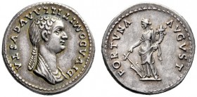 The Roman Empire   Diva Domitilla, wife of Vespasian  Denarius 82-83, AR 3.58 g. DIVA DOMITILLA AVGVSTA Draped bust r., hair in long plait at back. Re...