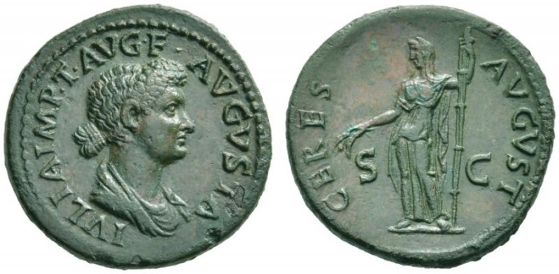 The Roman Empire   Julia Titi, daughter of Titus  Dupondius 80-81, Æ 14.01 g. IV...