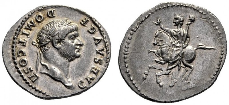 The Roman Empire   Domitian caesar, 69 – 81  Denarius 73-75, AR 3.58 g. CAESAR A...