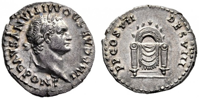 The Roman Empire   Domitian augustus, 81 – 96  Denarius 81, AR 3.14 g. IMP CAES ...