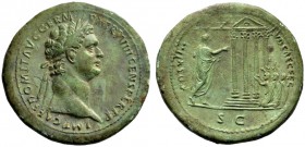 The Roman Empire   Domitian augustus, 81 – 96  Sestertius 88, Æ 26.91 g. IMP CAES DOMIT AVG GERM P M TR P VIII CENS PER P P Laureate head r. Rev. COS ...