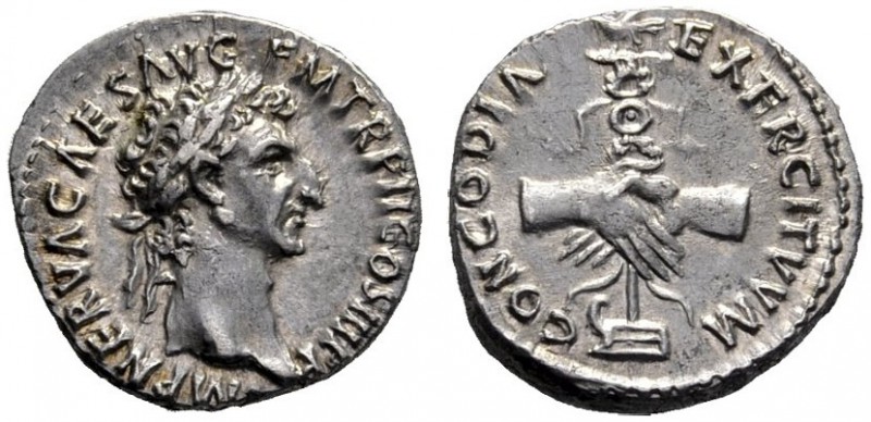 The Roman Empire   Nerva, 96 – 98  Denarius 97, AR 3.54 g. IMP NERVA CAES AVG P ...