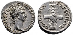 The Roman Empire   Nerva, 96 – 98  Denarius 97, AR 3.54 g. IMP NERVA CAES AVG P M TR P COS III P P Laureate head r. Rev. CONCORDIA – EXERCITVM Two cla...