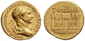 The Roman Empire   Trajan, 98 – 117  Aureus end of 113, AV 7.23 g. IMP TRAIANVS AVG GER – DAC P M TR P COS VI P P Laureate, draped and cuirassed bust ...