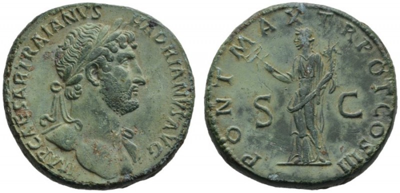 The Roman Empire   Hadrian augustus, 118 – 137  Sestertius 119, Æ 29.47 g. IMP C...