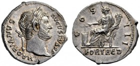 The Roman Empire   Hadrian augustus, 118 – 137  Denarius 132-134, AR 3.40 g. HADRIANVS – AVGVSTVS P P Laureate head r. Rev. COS – III Fortuna seated l...